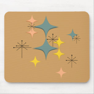 Mid Century Modern Eames Atomic Starbursts Custom Mouse Pad