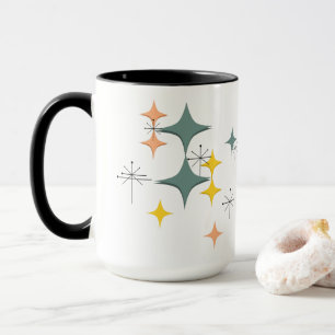 Mid Century Modern Eames Atomic Starbursts Custom Mug