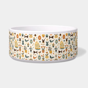 Mid‑Century Modern Easter Pet Bowl   Retro Bunny