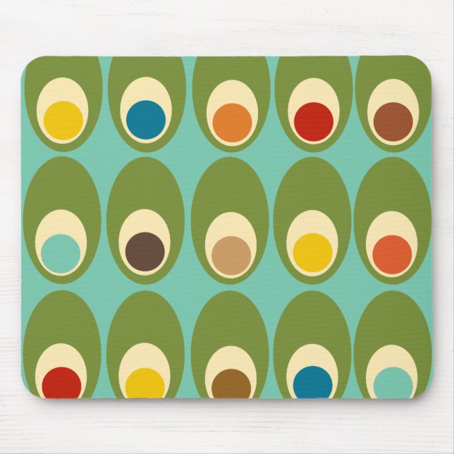 Mid-Century Modern Eggs  Mouse Pad (Front)