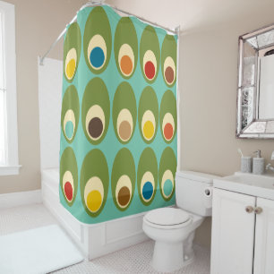 Mid-Century Modern Eggs  Shower Curtain