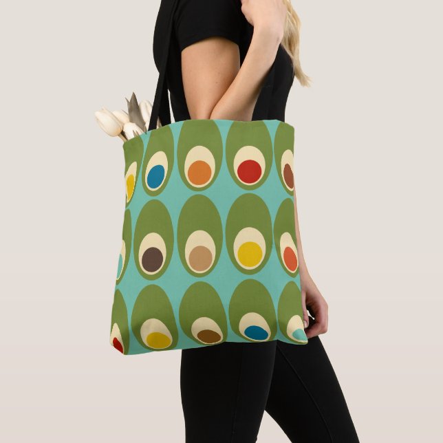 Mid-Century Modern Eggs  Tote Bag (Close Up)