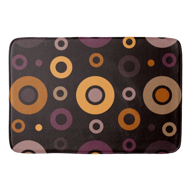 Mid-Century Modern Fall Geometric   Bath Mat (Front)