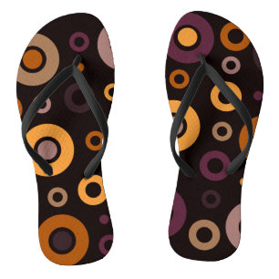 Mid-Century Modern Fall Geometric Thongs