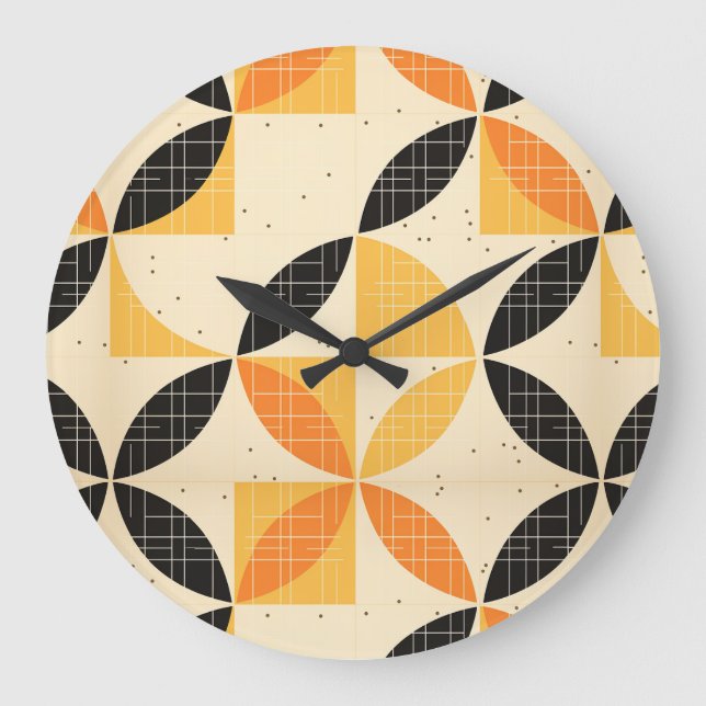 Mid Century Modern Fall  Large Clock (Front)
