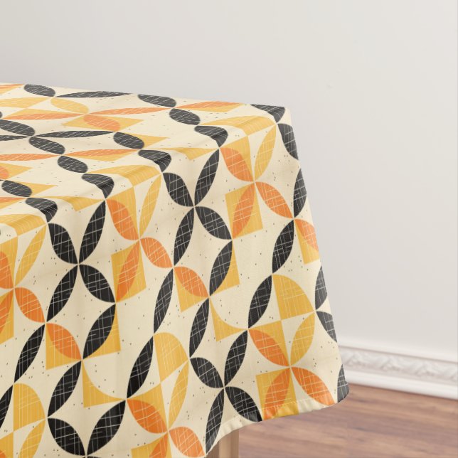 Mid Century Modern Fall  Tablecloth (In Situ)