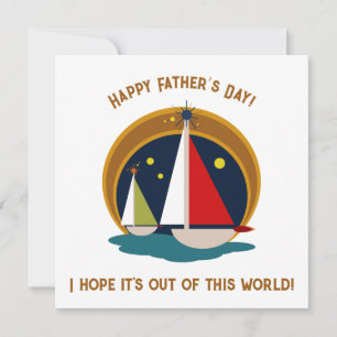 Mid Century Modern Father’s Day Retro Sailboats