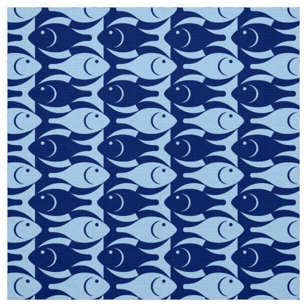 Blue Fish Fabric | Zazzle.com.au