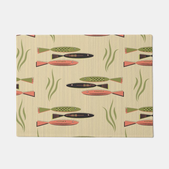 Mid Century Modern Fish Doormat (Front)