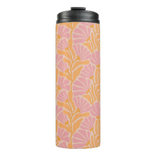 Mid Century Modern Floral Pattern Thermal Tumbler