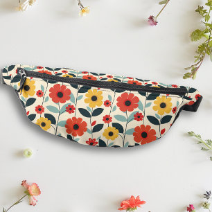 Mid Century Modern Flowers  Bum Bags