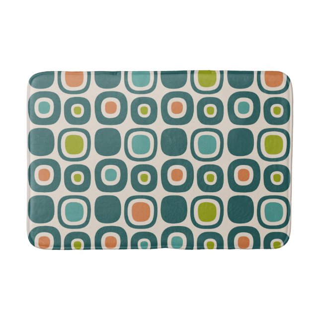Mid Century Modern Garden Path Pattern Bath Mat (Front)