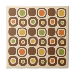 Mid Century Modern Garden Path Pattern Ceramic Tile