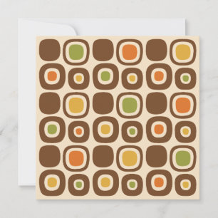 Mid Century Modern Garden Path Pattern Invitation