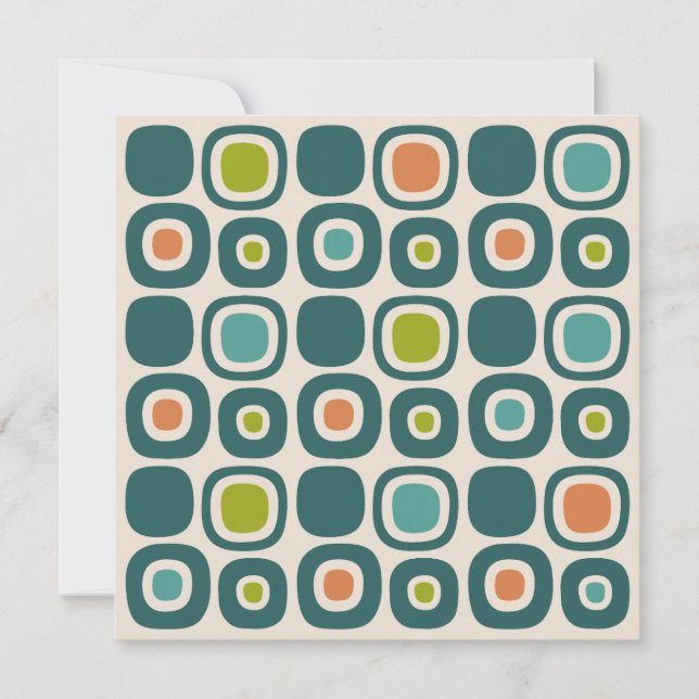 Mid Century Modern Garden Path Pattern Invitation (Front)