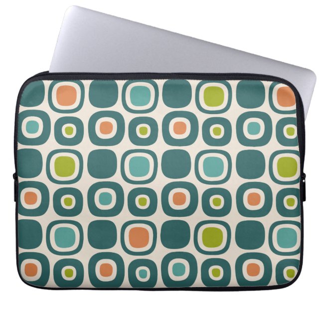 Mid Century Modern Garden Path Pattern Laptop Sleeve (Front)
