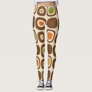 Mid Century Modern Garden Path Pattern Leggings