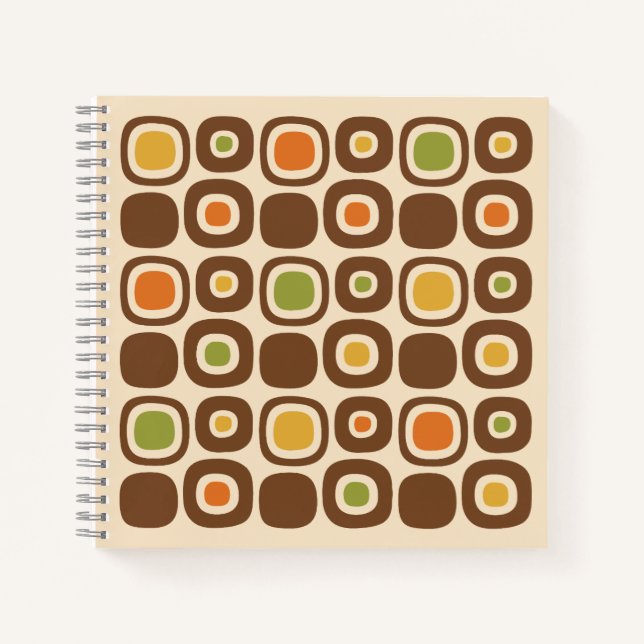 Mid Century Modern Garden Path Pattern Notebook (Front)
