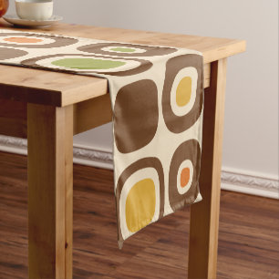 Mid Century Modern Garden Path Pattern Short Table Runner