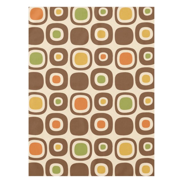 Mid Century Modern Garden Path Pattern Tablecloth (Front)