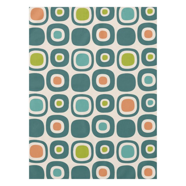 Mid Century Modern Garden Path Pattern Tablecloth (Front)