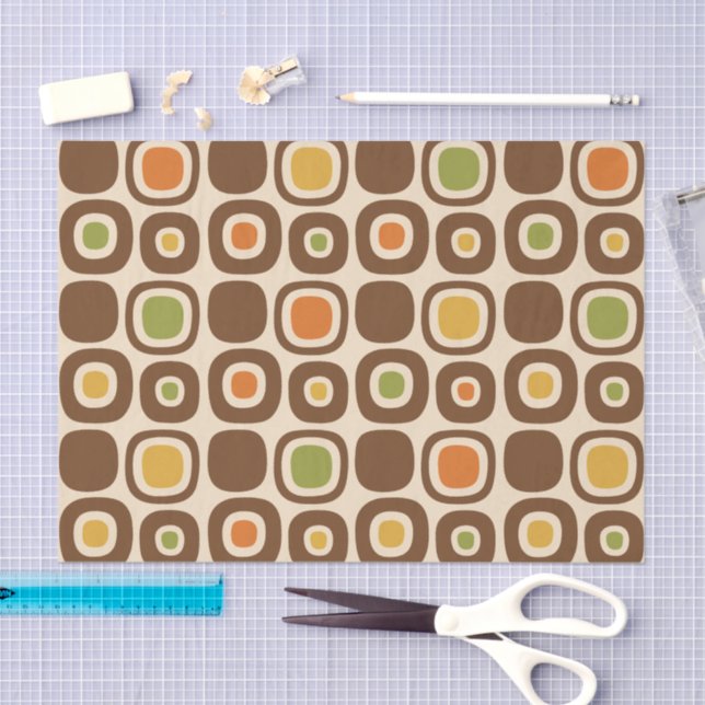Mid Century Modern Garden Path Pattern Tissue Paper (Craft)