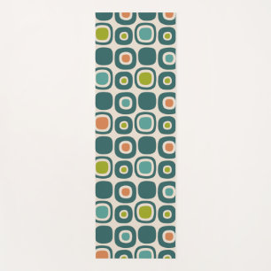 Mid Century Modern Garden Path Pattern Yoga Mat