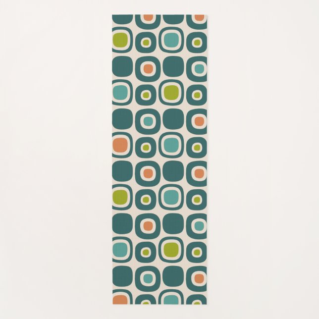 Mid Century Modern Garden Path Pattern Yoga Mat (Front)