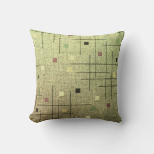 Mid Century Modern Geo/Slash Design Pillow