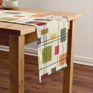Mid Century Modern Geometric 1 Short Table Runner