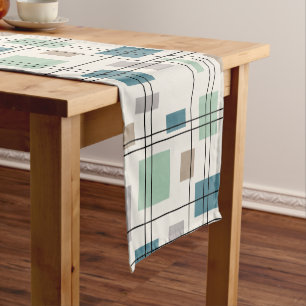 Mid Century Modern Geometric 2 Short Table Runner