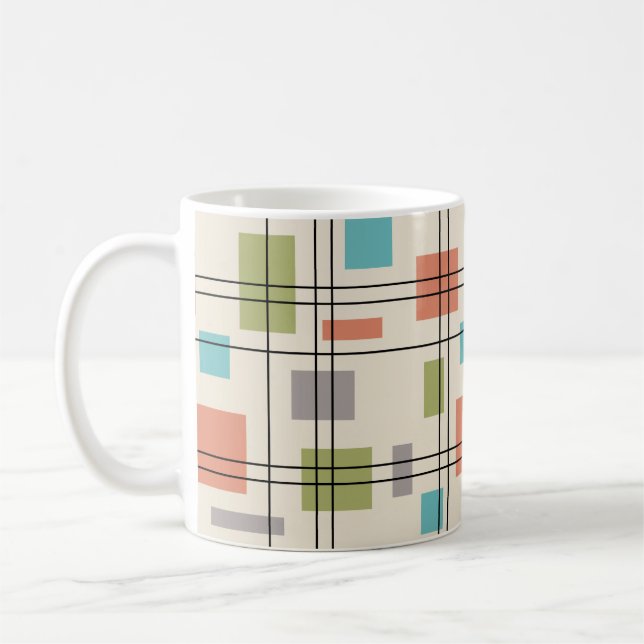 Mid Century Modern Geometric 3 Coffee Mug (Left)