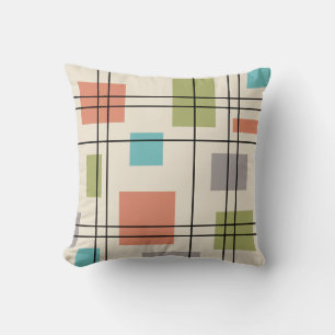 Mid Century Modern Geometric 3 Cushion