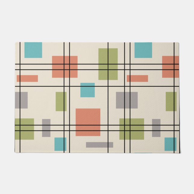 Mid Century Modern Geometric 3 Doormat (Front)