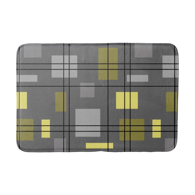Mid Century Modern Geometric 4 Bath Mat (Front)