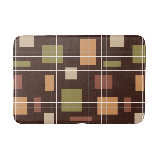 Mid Century Modern Geometric 6 Bath Mat (Front)