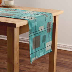Mid Century Modern Geometric 8 Short Table Runner