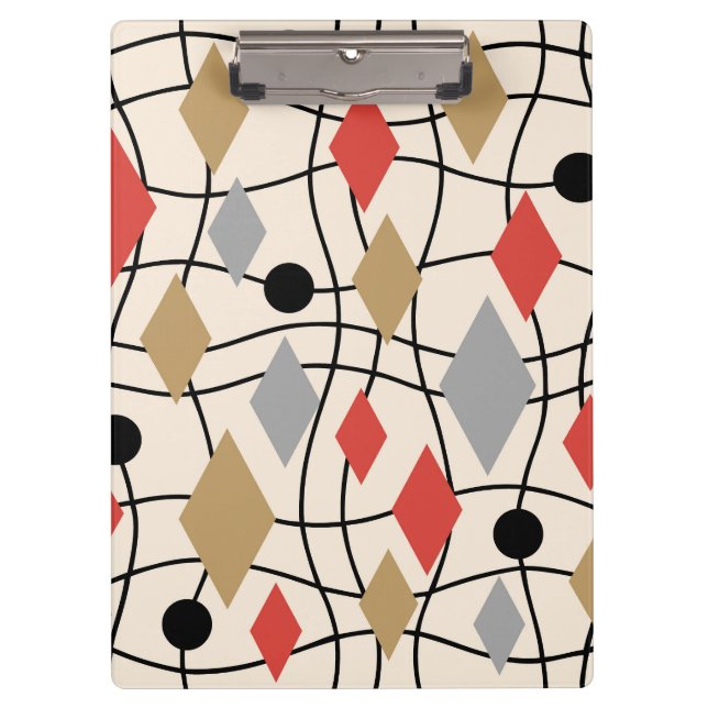 Mid Century Modern Geometric Abstract Clipboard (Front)