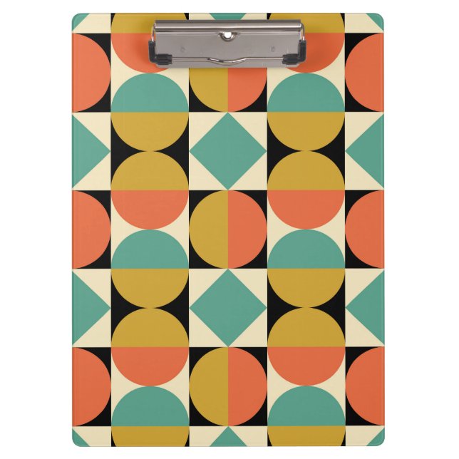 Mid Century Modern Geometric Abstract Clipboard (Front)