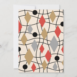 Mid Century Modern Geometric Abstract Holiday Card