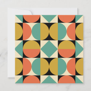 Mid Century Modern Geometric Abstract Invitation