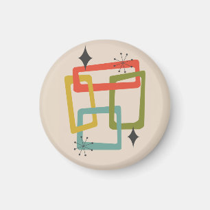 Mid-Century Modern Geometric Abstract Magnet