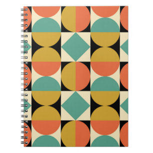 Mid Century Modern Geometric Abstract Notebook
