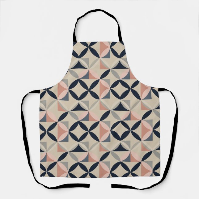 Mid Century Modern Geometric Abstract Pattern  Apron (Front)