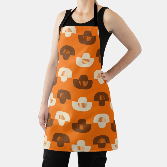 Mid Century Modern Geometric Abstract Pattern Apron (Insitu)