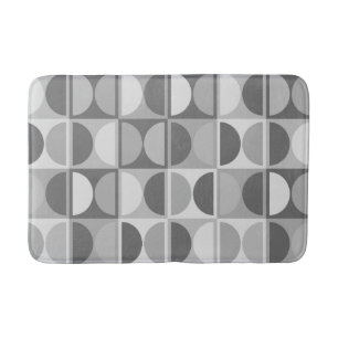 Mid Century Modern Geometric Abstract Pattern Bath Mat