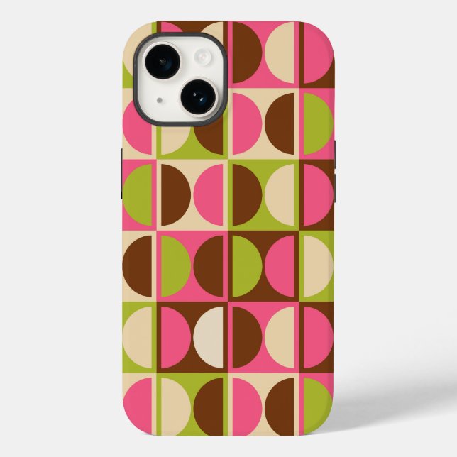 Mid Century Modern Geometric Abstract Pattern Case-Mate iPhone Case (Back)