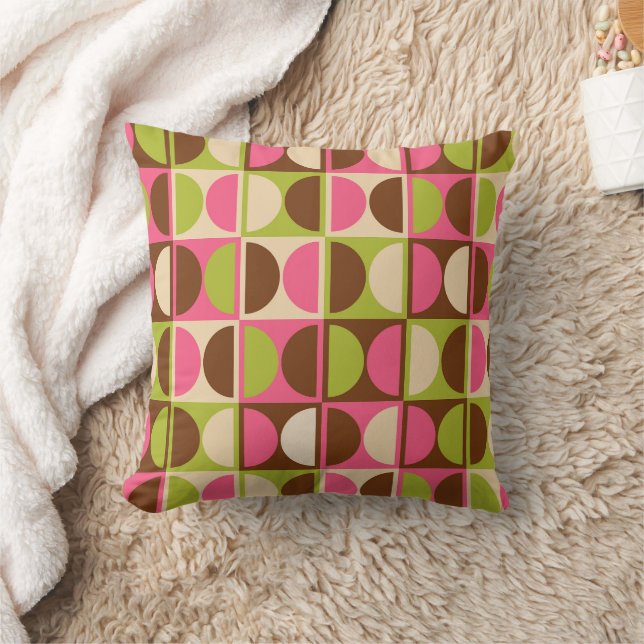 Mid Century Modern Geometric Abstract Pattern Cushion (Blanket)