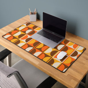 Mid Century Modern Geometric Abstract Pattern Desk Mat