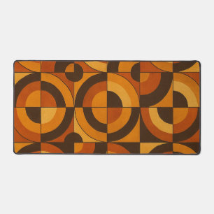 Mid Century Modern Geometric Abstract Pattern Desk Mat